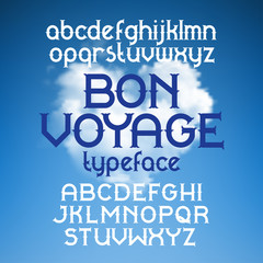 Fototapeta premium Custom retro typeface Bon Voyage