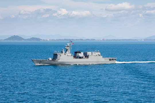 Patrol vessel in the gulf of Thailand