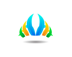 Abstract Grass Logo Icon