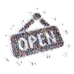 people tablet open 3d