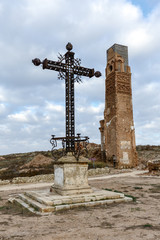 Belchite village destroyed in a bombing during the Spanish Civil
