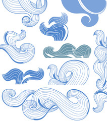 Abstract waves page decorations