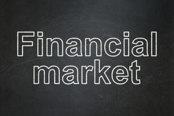 Banking concept: Financial Market on chalkboard background