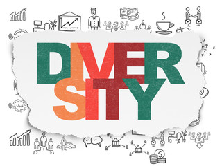 Fototapeta premium Business concept: Diversity on Torn Paper background