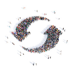 people arrow direction 3d