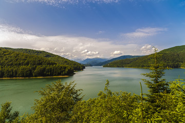 Vidraru Dam on Arges River. Arges, Romania. Hydro electric power