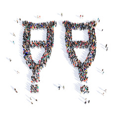 people crutches medicine 3d