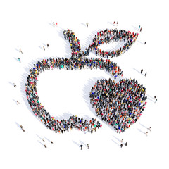 people apple healthy eating medicine 3d