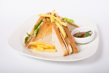 Sandwich with french fries