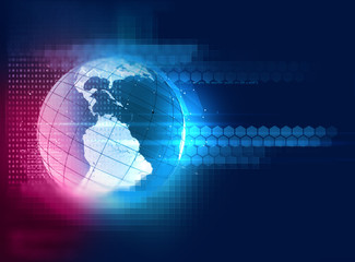 earth futuristic technology abstract background illustration