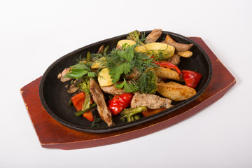 Fried meat with vegetables