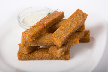 Fried bread with sauce
