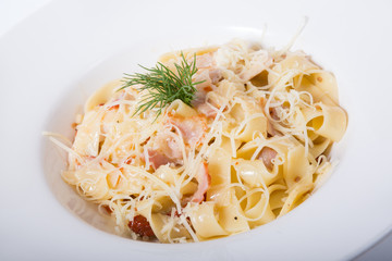 Pasta with bacon
