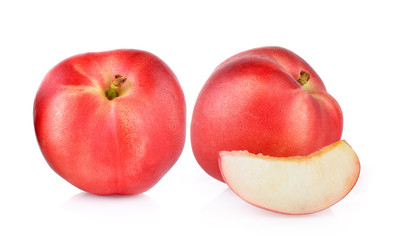 Peach on white background