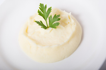 Mashed potato garnish