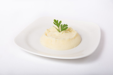 Mashed potato garnish