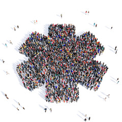 people medical sign shape 3d