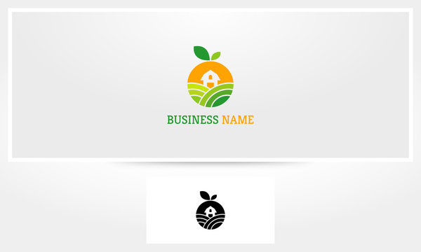 Fruit Farm Garden Barn Logo