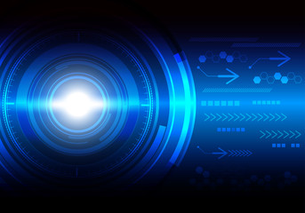 Abstract future technology with Blue Background