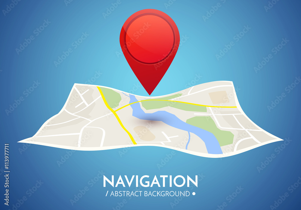 Poster Gps navigation vector concept.