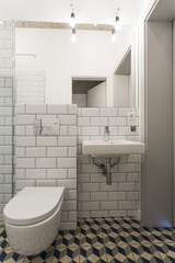 Naklejka na ściany i meble Fabulous bathroom in an industrial style