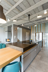 Modern open floor kitchen