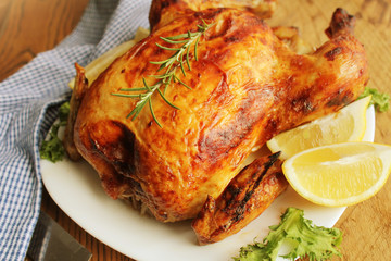 Roasted chicken with herbs