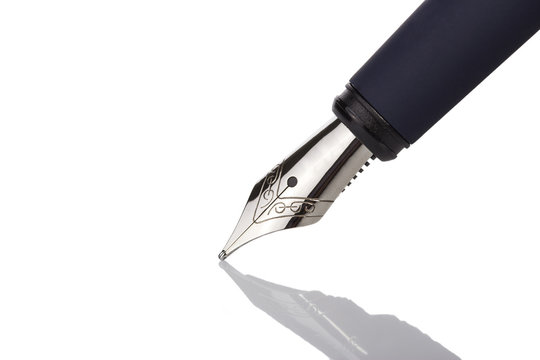 Fountain pen isolated on white