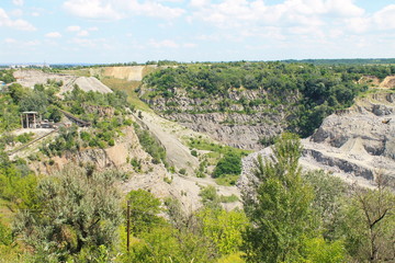 Extraction of mineral resources in the quarry 