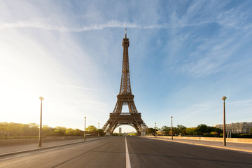 Paris, France landmarks - The Eiffel tower at Paris from the riv