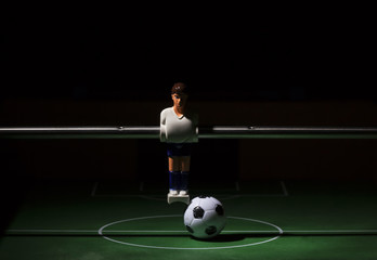 Naklejka premium foosball table soccer . football players sport teame