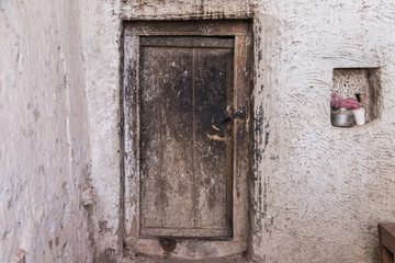 Old wooden door