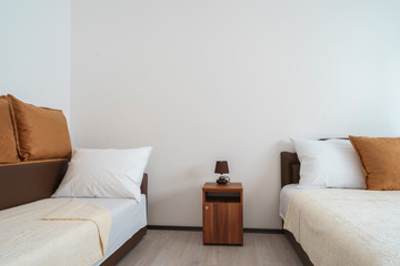 Interior of a bedroom in a guest house