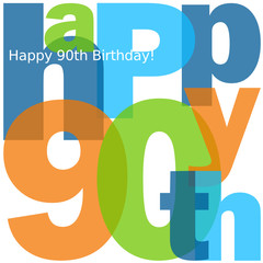 "HAPPY 90th BIRTHDAY" Card