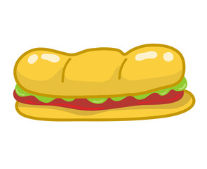 hamburger isolated illustration