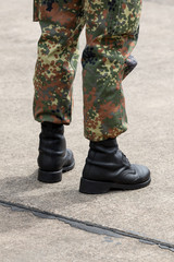 Stiefel eines Soldaten