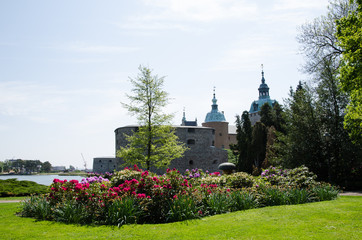 Fototapeta na wymiar Kalmar medieval castle by summer
