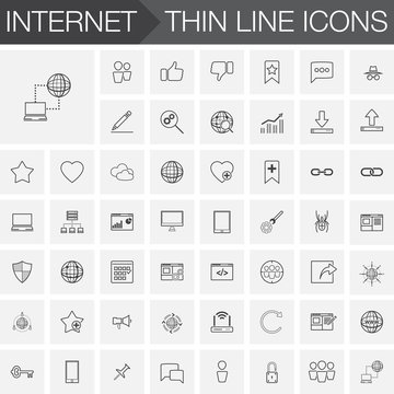 SEO and Internet Outline Icons