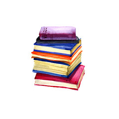 Watercolor books illustration