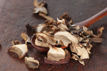Boletus edulis dry mushrooms