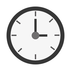 simple round clock , vector illustration