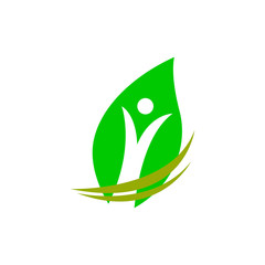 Green Nature Agriculture Loge Designs Vector