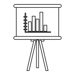 board bar graph , vector illustration