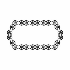Bicycle chain icon, outline style