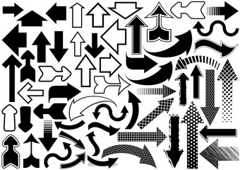 Arrow Shape Collection - Black Illustrations, Vector