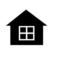 black house with white windows,vector graphic