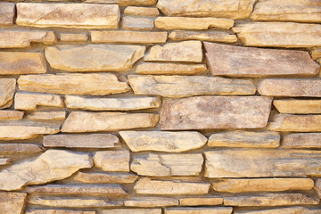 Sedona red rock ledgestone mortar wall