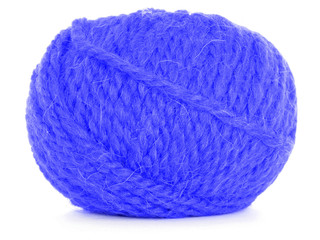 Clew of wool, blue skein