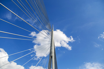 Fototapeta premium Cloudscape and the bridge