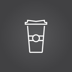 Paper cup of coffee icon